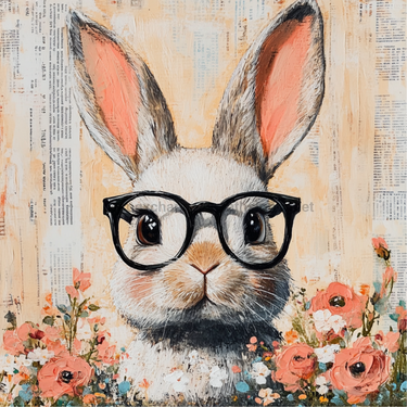 Easter Sign, Rabbit Sign, DCO-02459, Sign For Wreath, 10x10 Metal Sign